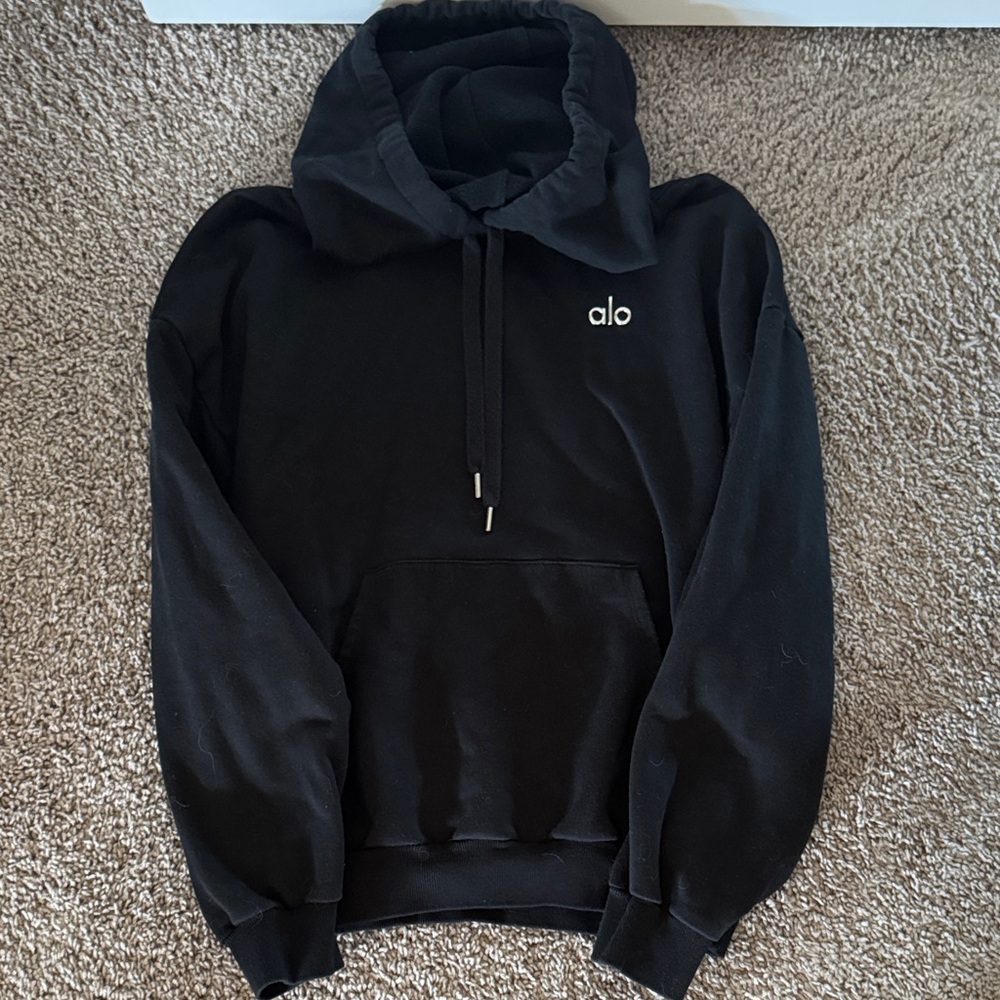 Women’s black alo hoodie - size M